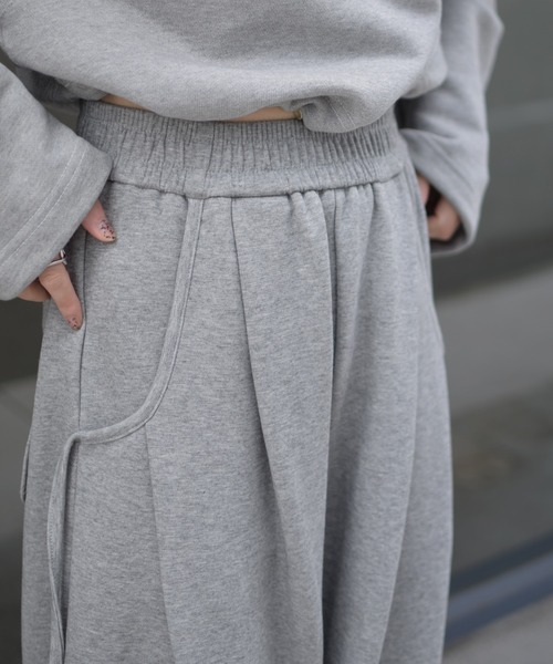 Marient（マリエント）の「カーブライトポンチPT（スウェットパンツ・レディース・ブラック/グレー・FREE）」の4枚目の写真