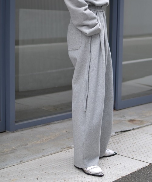 Marient（マリエント）の「カーブライトポンチPT（スウェットパンツ・レディース・ブラック/グレー・FREE）」の6枚目の写真