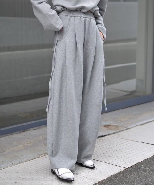 Marient（マリエント）の「カーブライトポンチPT（スウェットパンツ・レディース・ブラック/グレー・FREE）」の8枚目の写真