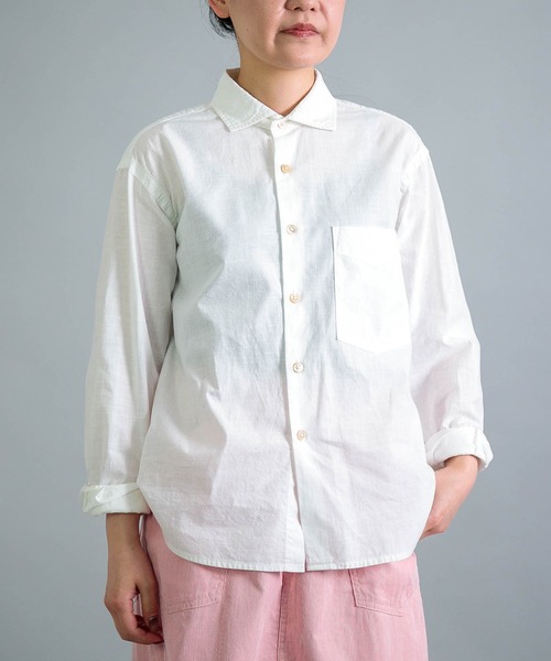 OMNIGOD womens / オムニゴッド] 撚り杢シャンブレー スプレッド