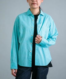 OMNIGOD（オムニゴッド）の「[OMNIGOD womens / オムニゴッド] 撚り杢シャンブレー スプレッドカラーマニッシュシャツ（シャツ/ブラウス）」