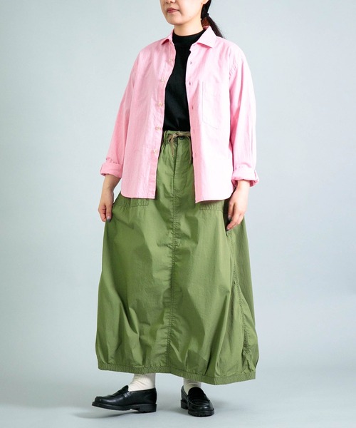 OMNIGOD womens / オムニゴッド] 撚り杢シャンブレー スプレッド