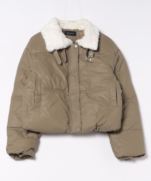 ボリュームクロップド ボアブルゾン レディース（ダウンジャケット