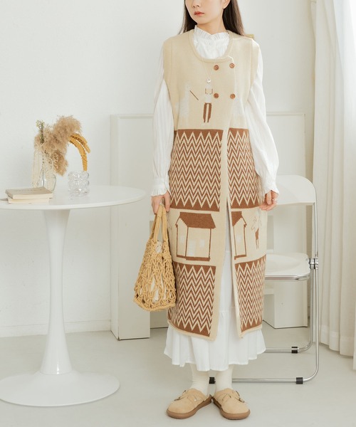 MAISON DE THERESE(メゾン ド テレーズ)の「ノースリーブロジャガードングニット(ニット/セーター・レディース・ブラック/ブラウン・FREE)」の22枚目の写真
