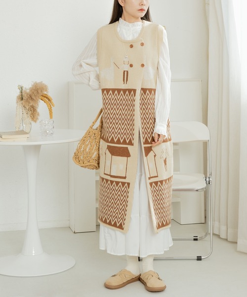 MAISON DE THERESE(メゾン ド テレーズ)の「ノースリーブロジャガードングニット(ニット/セーター・レディース・ブラック/ブラウン・FREE)」の18枚目の写真