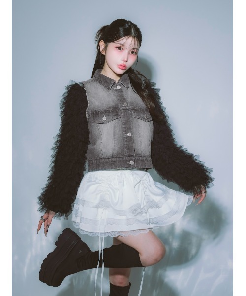 ボリュームチュールデニムGジャン（デニムジャケット）｜Darich（ダーリッチ）