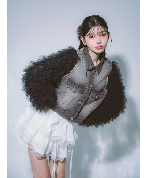 ボリュームチュールデニムGジャン（デニムジャケット）｜Darich（ダーリッチ）