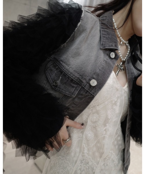 ボリュームチュールデニムGジャン（デニムジャケット）｜Darich（ダーリッチ）