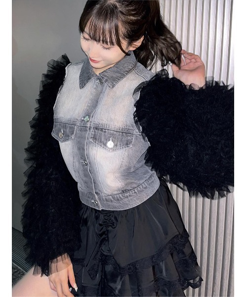 ボリュームチュールデニムGジャン（デニムジャケット）｜Darich（ダーリッチ）