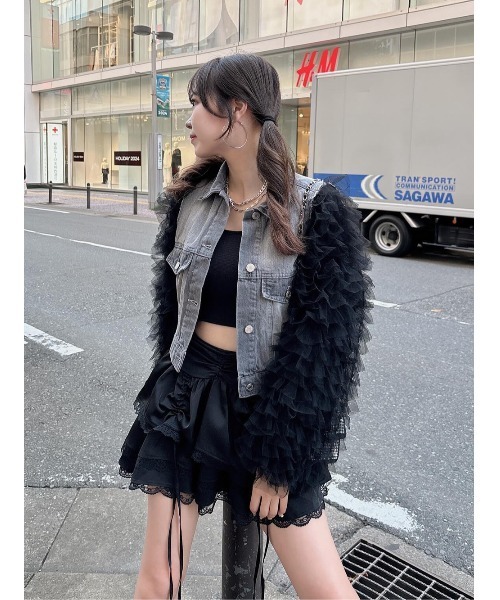 ボリュームチュールデニムGジャン（デニムジャケット）｜Darich（ダーリッチ）