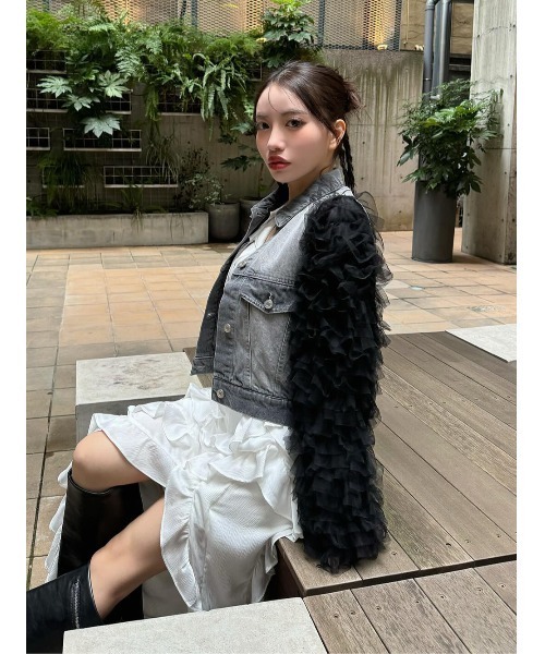 ボリュームチュールデニムGジャン（デニムジャケット）｜Darich（ダーリッチ）