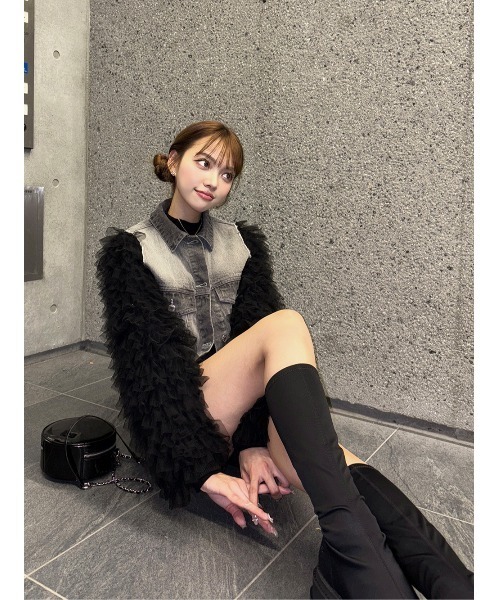 ボリュームチュールデニムGジャン（デニムジャケット）｜Darich（ダーリッチ）