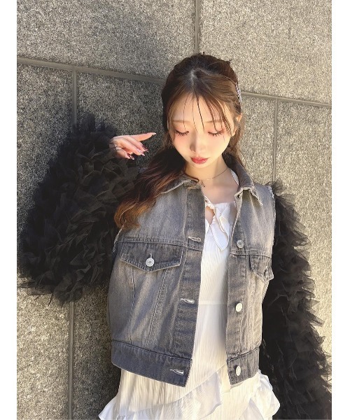 ボリュームチュールデニムGジャン（デニムジャケット）｜Darich（ダーリッチ）