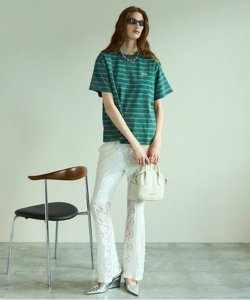 セール】Back Numbering Border T-shirt/バックナンバリング