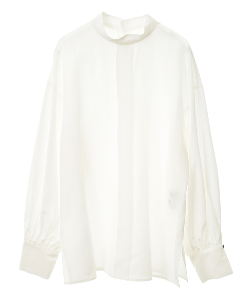 Tiara（ティアラ）の「ボリュームスリーブタックブラウス（シャツ/ブラウス・レディース・ホワイト/ネイビー・FREE）」の12枚目の写真