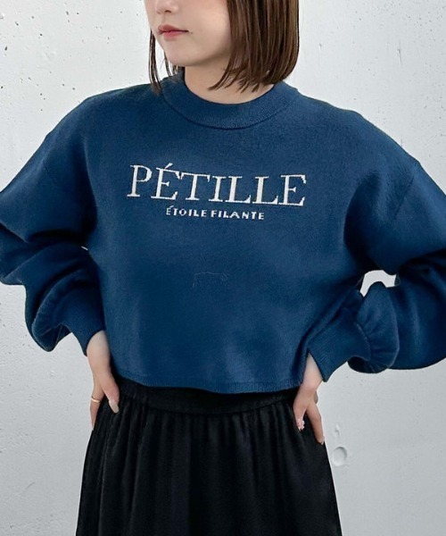 archives（アルシーヴ）の「ロゴＪＱショートニット（ニット/セーター・レディース・オフホワイト/ブルー/ブラック/ワイン・MEDIUM）」の3枚目の写真