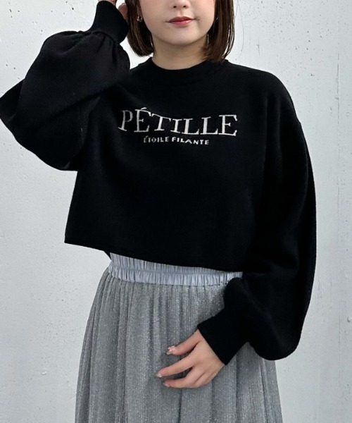 archives（アルシーヴ）の「ロゴＪＱショートニット（ニット/セーター・レディース・オフホワイト/ブルー/ブラック/ワイン・MEDIUM）」の2枚目の写真