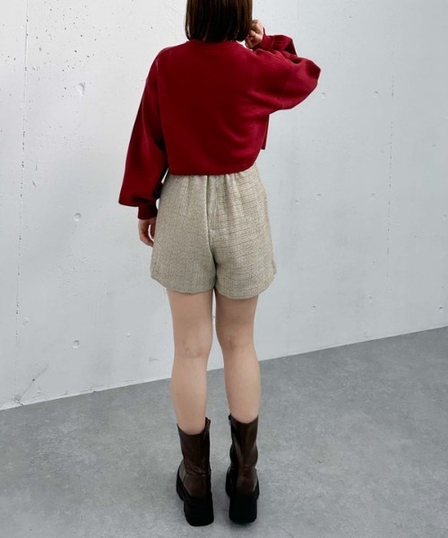 archives（アルシーヴ）の「ロゴＪＱショートニット（ニット/セーター・レディース・オフホワイト/ブルー/ブラック/ワイン・MEDIUM）」の5枚目の写真