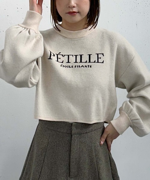 archives（アルシーヴ）の「ロゴＪＱショートニット（ニット/セーター・レディース・オフホワイト/ブルー/ブラック/ワイン・MEDIUM）」の6枚目の写真