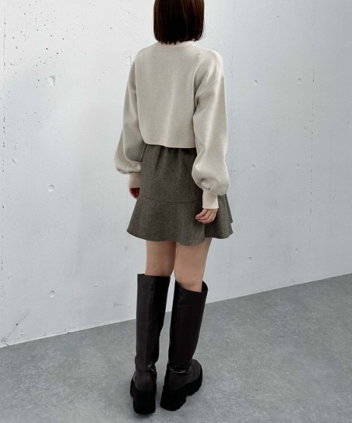 archives（アルシーヴ）の「ロゴＪＱショートニット（ニット/セーター・レディース・オフホワイト/ブルー/ブラック/ワイン・MEDIUM）」の11枚目の写真