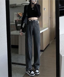 BLANC FICELLE（ブランフィセル）の「インナーファー　デニム　パンツ（デニムパンツ）」