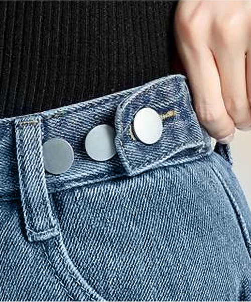BLANC FICELLE(ブランフィセル)の「インナーファー デニム パンツ(デニムパンツ・レディース・ブラック/ブルー/インディゴブルー・S/M/L/XL/XXL/2XL)」の11枚目の写真