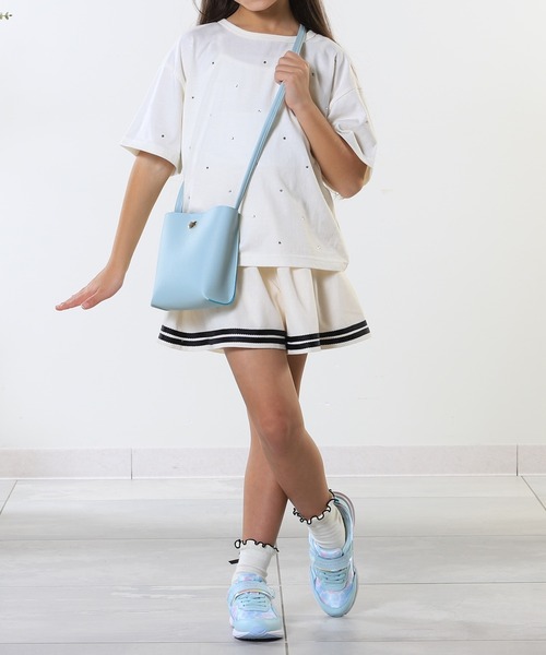 SHOO・LA・RUE（シューラルー）の「ソフトレザー調ポシェット（ショルダーバッグ・キッズ・アイボリー/グリーン系・00）」の10枚目の写真