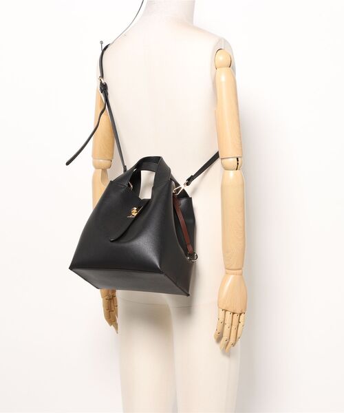 INTERPLANET（インタープラネット）の「スクエア２ＷＡＹ　ＢＡＧ（ショルダーバッグ・レディース・アイボリー/ブラック/グレイッシュベージュ・フリー）」の8枚目の写真