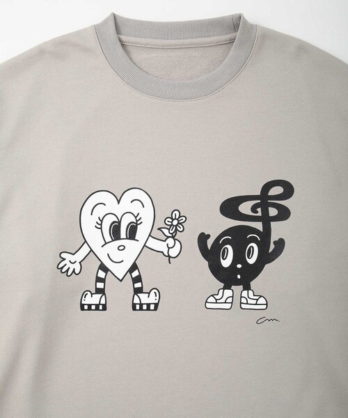 JUNRED（ジュンレッド）の「【Chocomoo×JUNRED】コラボクルーネックスウェット（スウェット・メンズ・レッド系その他/ライトグレー/グレー/チャコールグレー・M/S/L）」の17枚目の写真