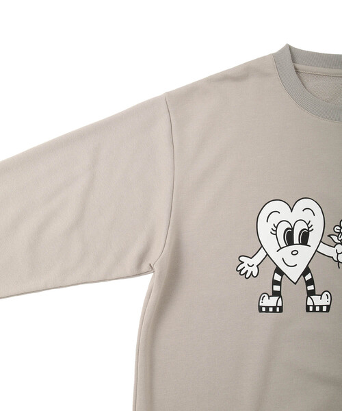 JUNRED（ジュンレッド）の「【Chocomoo×JUNRED】コラボクルーネックスウェット（スウェット・メンズ・レッド系その他/ライトグレー/グレー/チャコールグレー・M/S/L）」の18枚目の写真