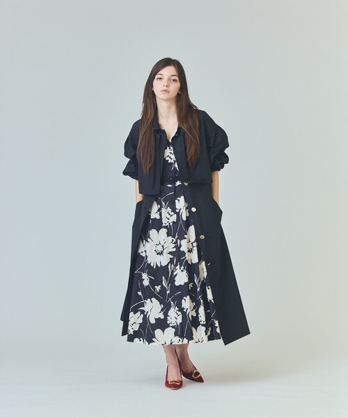 GRACE CLASS(グレースクラス)の「バイカラーボタニカルドレス(ワンピース・レディース・ブラック/ピンク・38/36)」の11枚目の写真