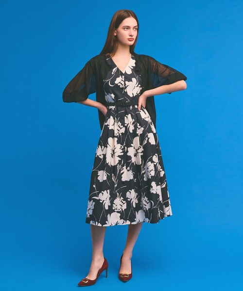 GRACE CLASS(グレースクラス)の「バイカラーボタニカルドレス(ワンピース・レディース・ブラック/ピンク・38/36)」の14枚目の写真