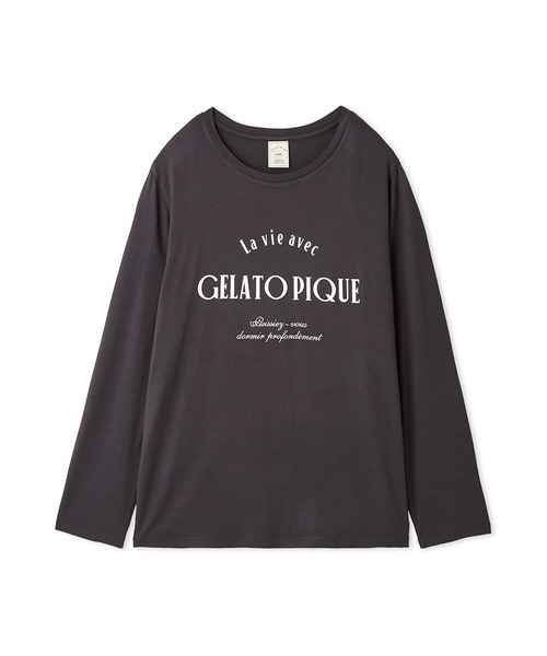 すぐ届く gelato pique* ルームウェア ロゴ ロンT 長袖 送料込み セール】モチーフロゴロンT（ルームウェア/パジャマ）｜gelato