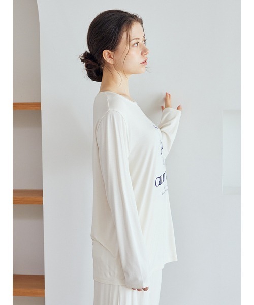 新品ジェラピケグレーロンT＆パンツ☆モチーフロゴロンT☆調温スムーズィーロンパン 特価ジェラピケグレーロンT＆パンツ☆モチーフロゴロンT☆調温