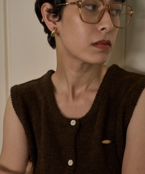 marjour（マージュール）の「BIG FRAME GLASSES（メガネ・レディース・ベージュ/ブラック・FREE）」の12枚目の写真