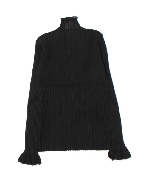 Coo+i(クーイ)の「シアーフリルネック長袖ニット(ニット/セーター・レディース・ホワイト/ピンク/ブラック/ブルー・FREE)」の11枚目の写真