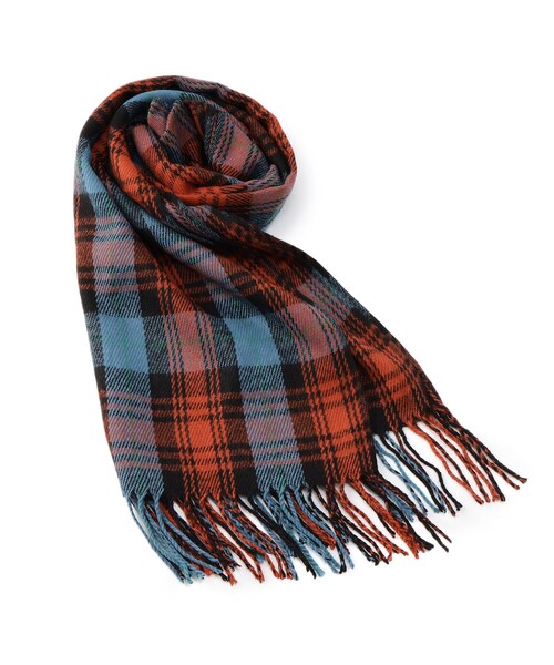 ITS'DEMO（イッツデモ）の「◆【手洗い可】チェックストール（ストール/ショール・レディース・ネイビー系1/ワイン系1/ワイン系3/ブルー系1/グリーン系その他3・00）」の4枚目の写真