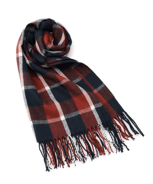 ITS'DEMO（イッツデモ）の「◆【手洗い可】チェックストール（ストール/ショール・レディース・ネイビー系1/ワイン系1/ワイン系3/ブルー系1/グリーン系その他3・00）」の6枚目の写真