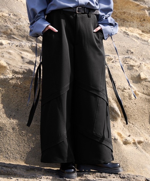 VELNUS（ベルナス）の「【VELNUS】2way mode design loose parachute pants/2wayモードデザインルーズパラシュートパンツ（スラックス・メンズ・ライトグレー/ブラック・S/L/M）」の6枚目の写真