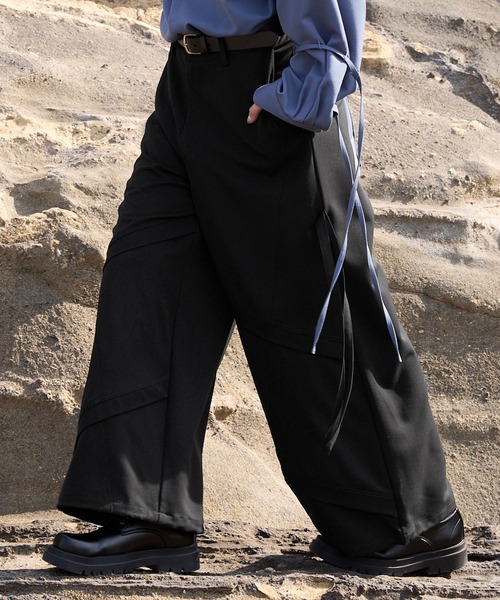 VELNUS（ベルナス）の「【VELNUS】2way mode design loose parachute pants/2wayモードデザインルーズパラシュートパンツ（スラックス・メンズ・ライトグレー/ブラック・S/L/M）」の7枚目の写真