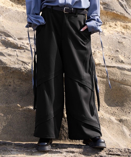 VELNUS（ベルナス）の「【VELNUS】2way mode design loose parachute pants/2wayモードデザインルーズパラシュートパンツ（スラックス・メンズ・ライトグレー/ブラック・S/L/M）」の8枚目の写真