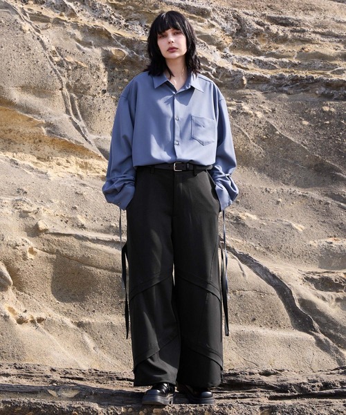 VELNUS（ベルナス）の「【VELNUS】2way mode design loose parachute pants/2wayモードデザインルーズパラシュートパンツ（スラックス・メンズ・ライトグレー/ブラック・S/L/M）」の11枚目の写真