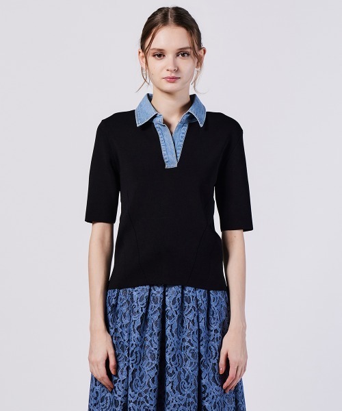 Sov./ソブ/デニムドッキングスキッパーニット Sov./ソブ/デニムドッキングスキッパーニット