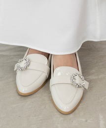 RANDA（ランダ）の「晴雨兼用 ビジューバックルローファー（ローファー・レディース）」