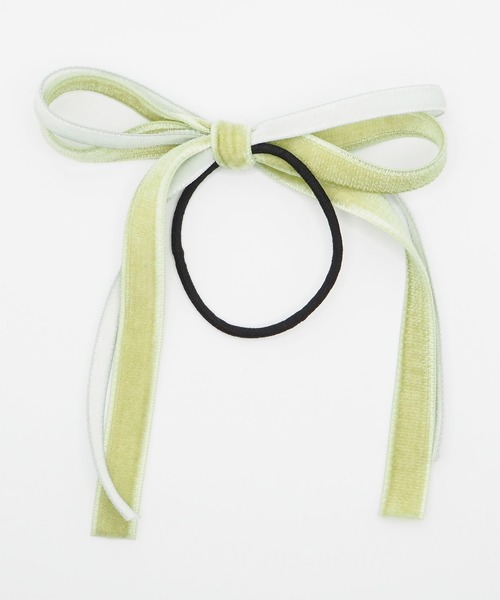 No.23リボンヘアゴム☆ハンドメイド☆ホワイトウールエッジ☆ベージュ系 No.23リボンヘアゴム☆ハンドメイド☆ホワイトウールエッジ☆ベージュ系