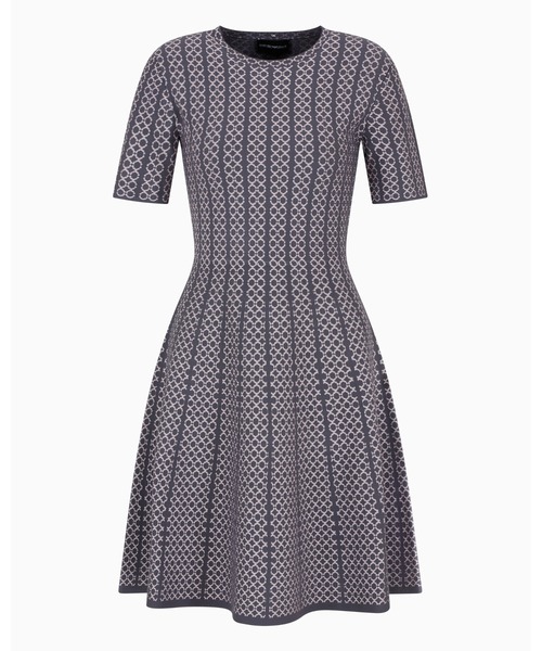 EMPORIO ARMANI(エンポリオアルマーニ)の「【エンポリオ アルマーニ】フレアドレス ジャカードニット(ドレス・レディース・グレー系その他・36/38/40/42)」の4枚目の写真