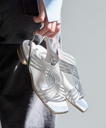 HIMIKO | 【Made in Japan】【HIMIKO】クロスメッシュローヒールサンダル/651202(サンダル)