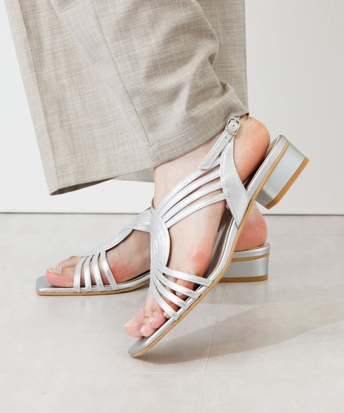 HIMIKO（ヒミコ）の「【Made in Japan】【HIMIKO】クロスメッシュローヒールサンダル/651202（サンダル・レディース・ブラック/シルバー/ピンク・22.5cm/24.0cm/23.0cm/26.5cm/25.5cm/24.5cm/23.5cm/22.0cm/21.5cm/26.0cm/25.0cm）」の16枚目の写真