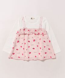 KP（ケーピー）の「ハートmimi柄長袖チュニック(100～140)（チュニック）」