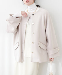 natural couture | ダンボールニット金釦ミドルジャケット(その他アウター)